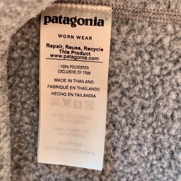 Patagonia Women’s 1/4 Zip Gray Better Sweater Sweatshirt Pullover Small - Picture 7 of 7